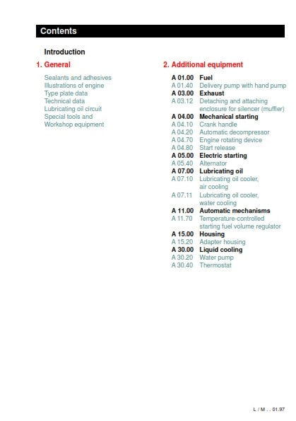 HATZ DIESEL ENGINE H2-3L30 2-4L30 L31 L40 L41 2-4M31 M40 M41 WORKSHOP MANUAL