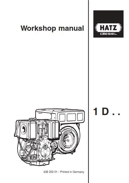 HATZ ENGINE 1D 30 31 40 41 50 60 80 81 90 WORKSHOP MANUALREPRINTED COMB BOUND