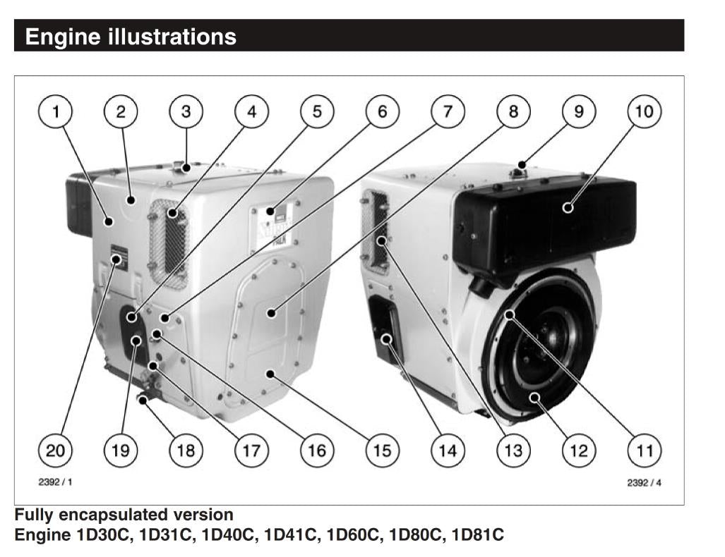 HATZ ENGINE 1D 30 31 40 41 50 60 80 81 90 WORKSHOP MANUALREPRINTED COMB BOUND