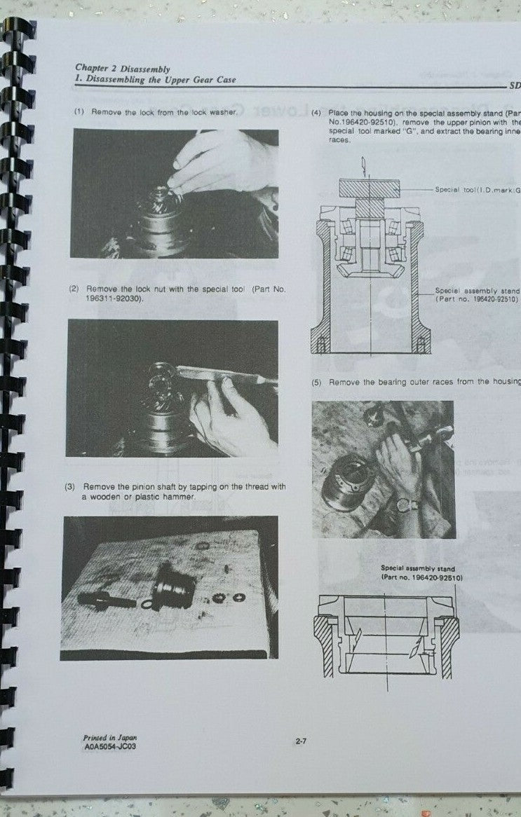 YANMAR SAIL DRIVE SD20 SD30 SD31 SERVICE MANUAL REPRINTED COMB BOUND