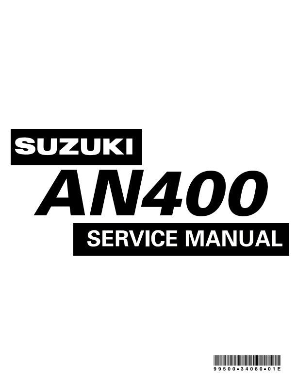 SUZUKI AN400 K3 SERVICE MANUAL REPRINTED COMB BOUND 2002 EDITION