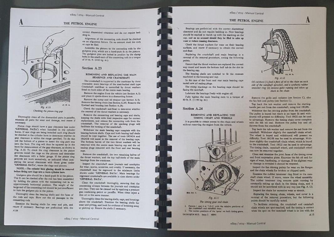 AUSTIN GIPSY G4 M10 & G4 M15 SERVICE WORKSHOP MANUAL REPRINTED