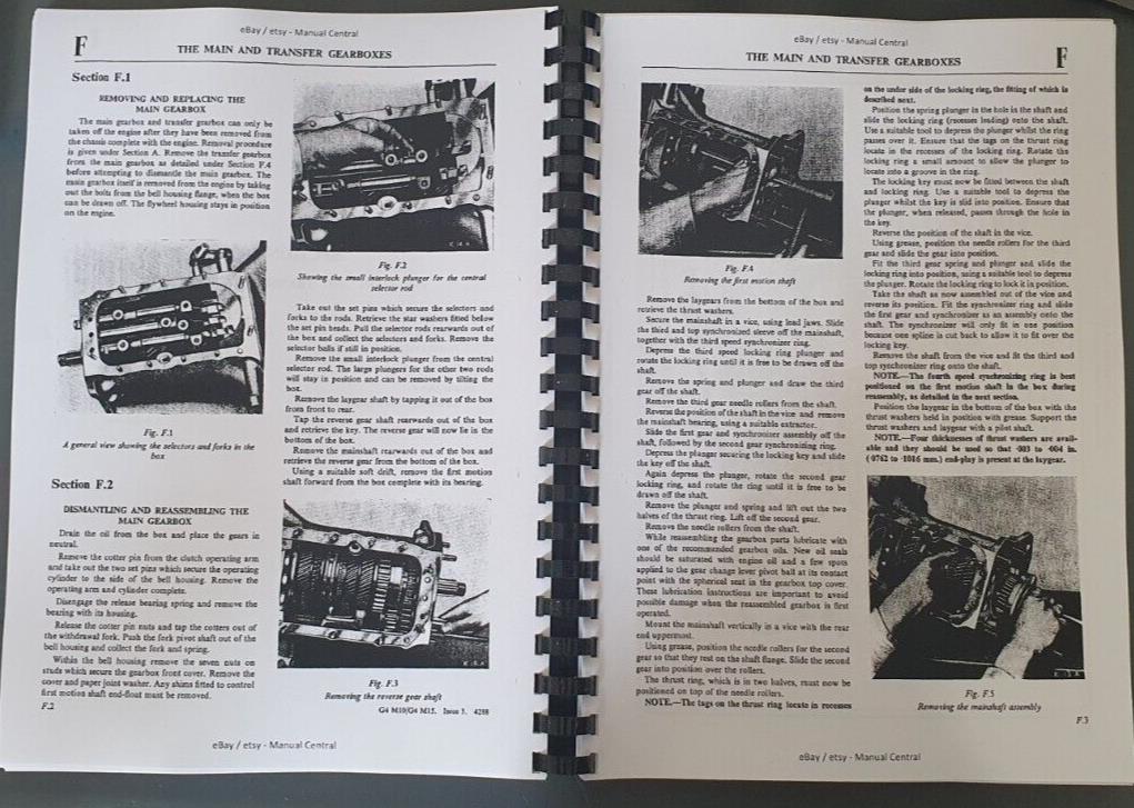 AUSTIN GIPSY G4 M10 & G4 M15 SERVICE WORKSHOP MANUAL REPRINTED