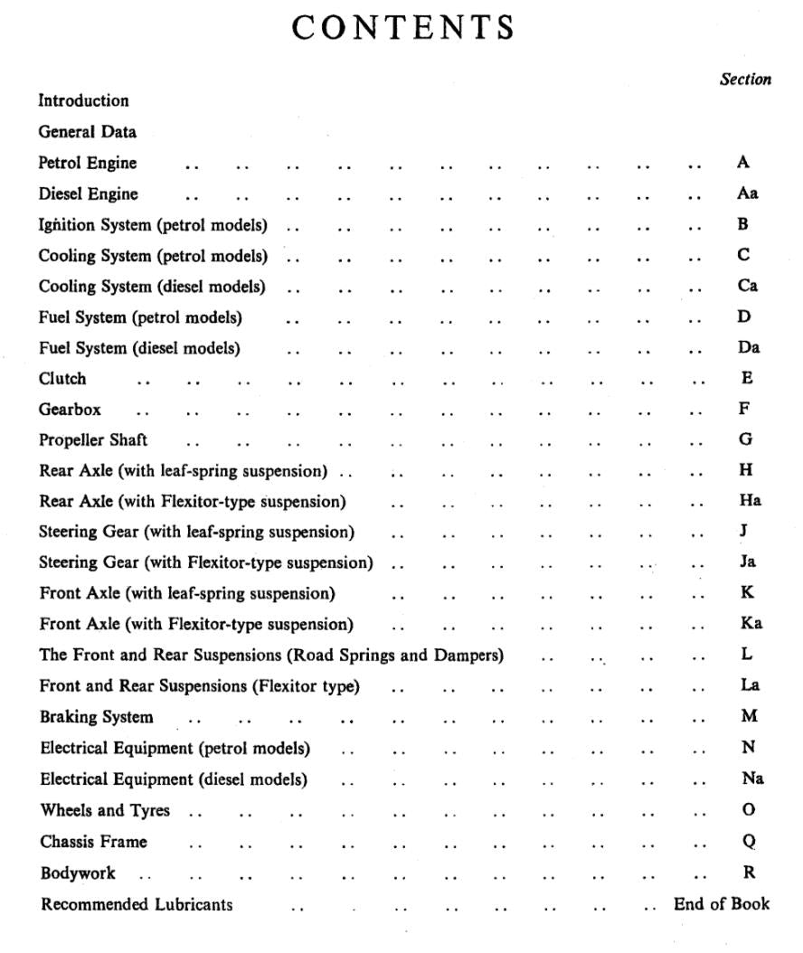 AUSTIN GIPSY G4 M10 & G4 M15 SERVICE WORKSHOP MANUAL REPRINTED
