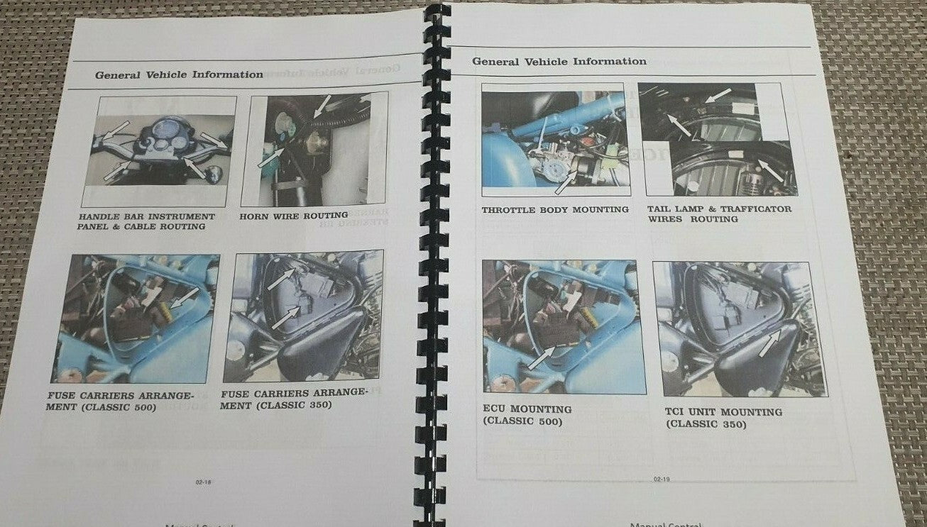 ROYAL ENFIELD CLASSIC 500 & 350 REPAIR WORKSHOP SERVICE MANUAL REPRINTED 2009