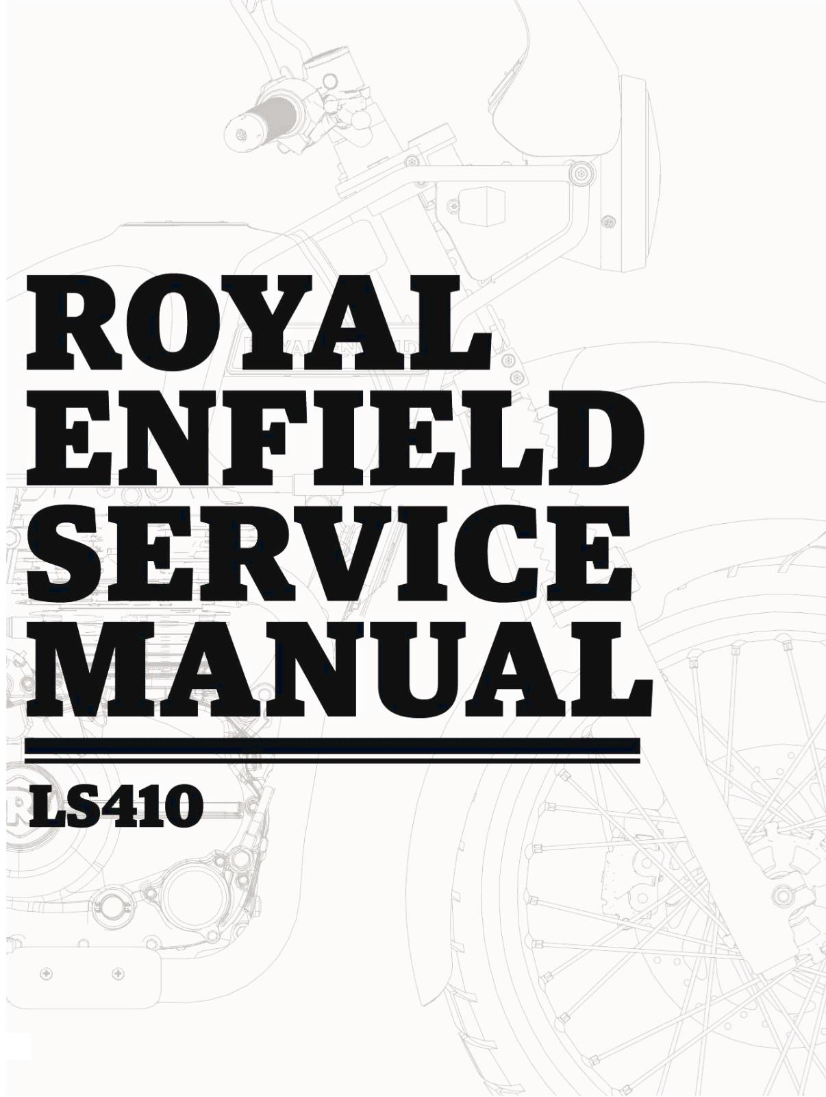 ROYAL ENFIELD LS410 REPAIR WORKSHOP SERVICE MANUAL REPRINTED 2016 EDITION