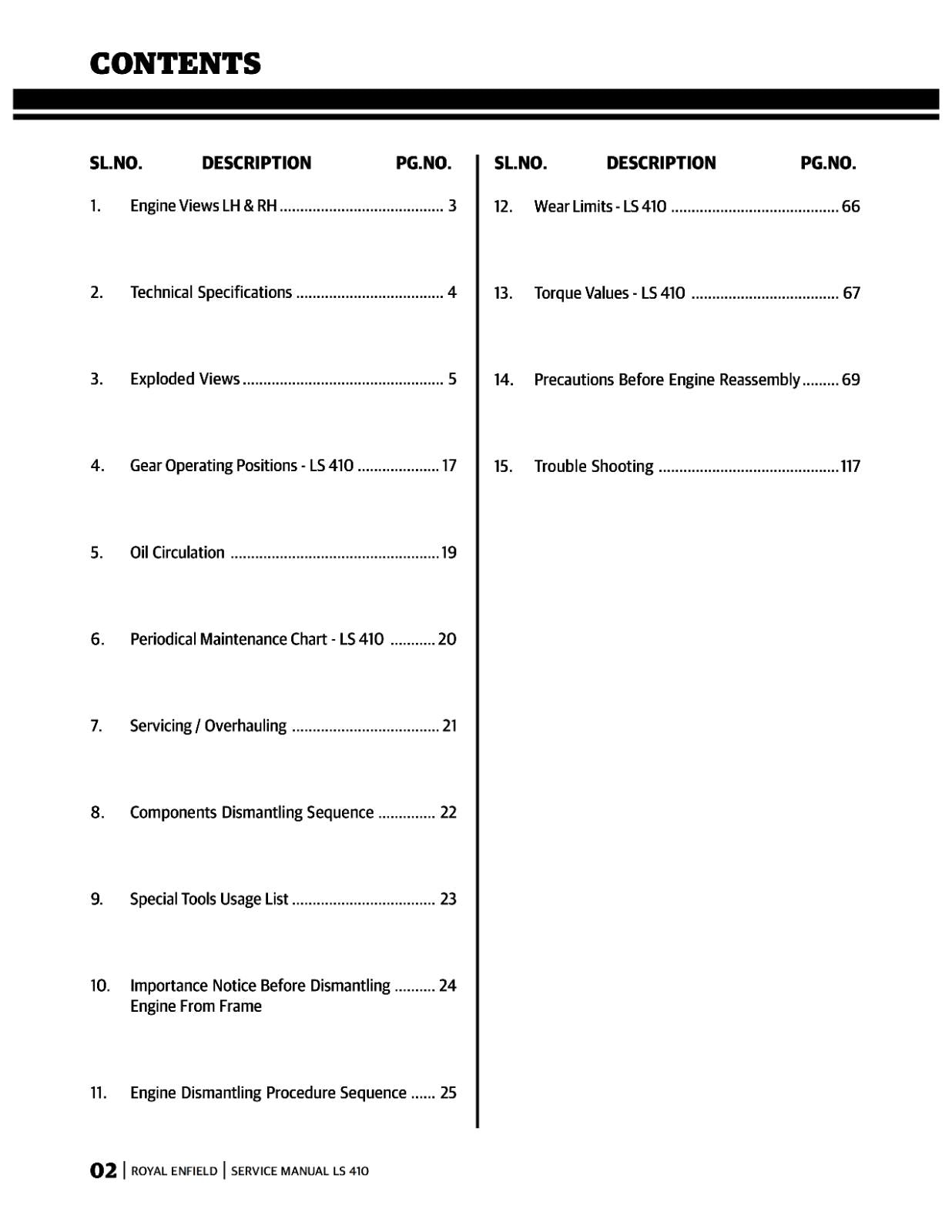 ROYAL ENFIELD LS410 REPAIR WORKSHOP SERVICE MANUAL REPRINTED 2016 EDITION