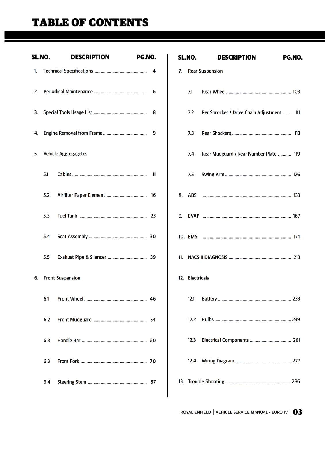 ROYAL ENFIELD EURO IV BULLET REPAIR WORKSHOP SERVICE MANUAL REPRINTED FEB 2017