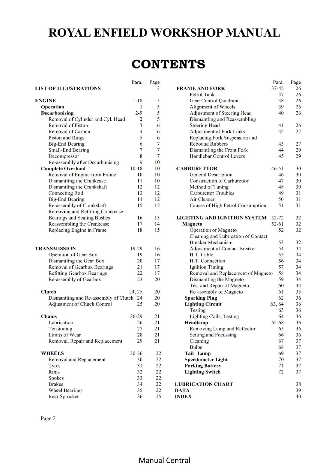 ROYAL ENFIELD 125 CC 2 STROKE RE 125 REPAIR WORKSHOP SERVICE MANUAL REPRINTED