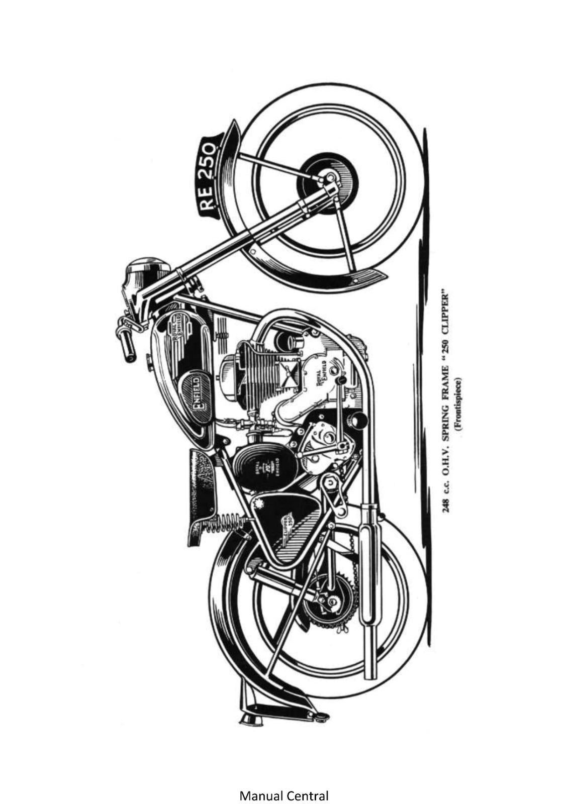 ROYAL ENFIELD SPRING FRAME OHV 250CC CLIPPER REPAIR WORKSHOP SERVICE MANUAL