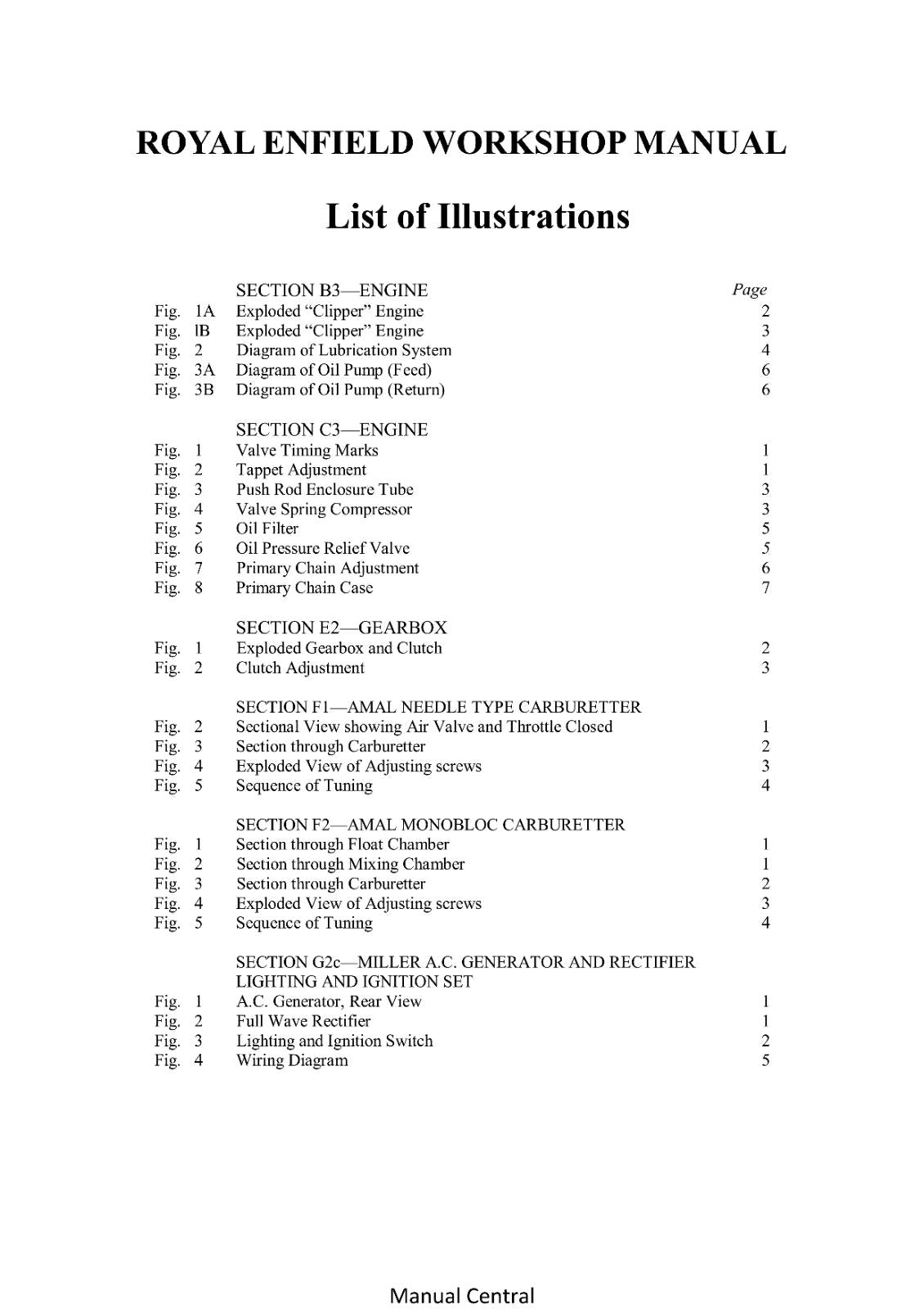 ROYAL ENFIELD SPRING FRAME OHV 250CC CLIPPER REPAIR WORKSHOP SERVICE MANUAL