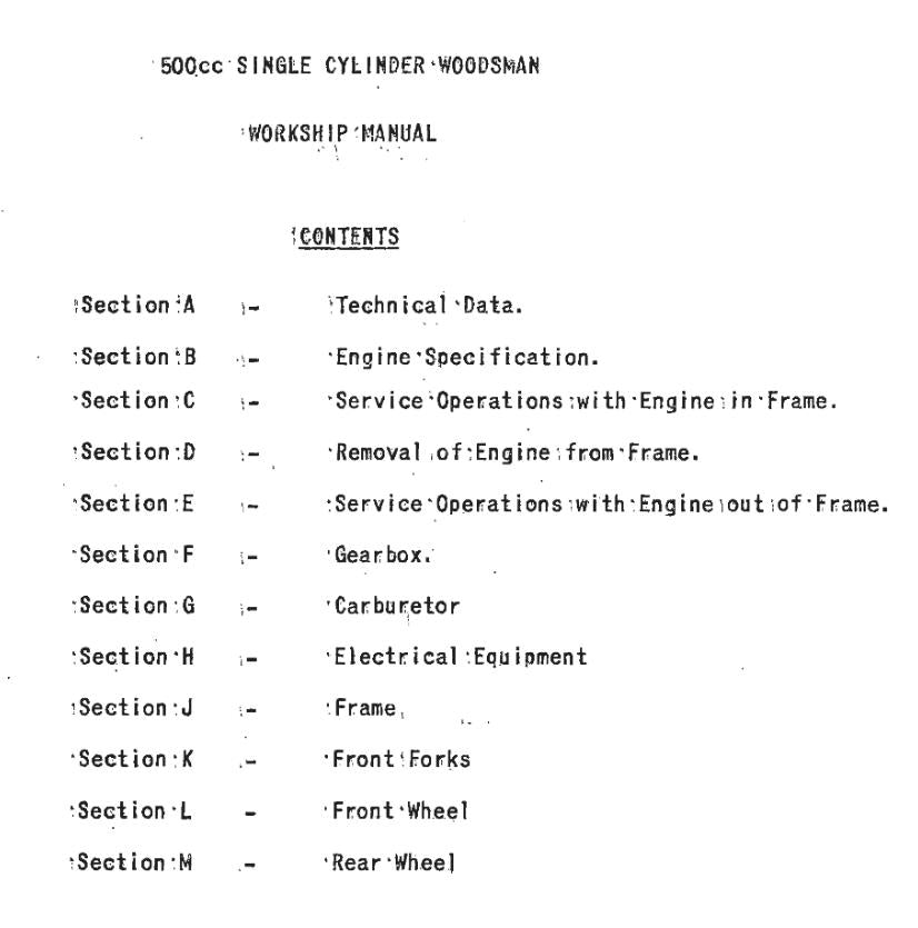 ROYAL ENFIELD INDIAN WOODSMAN 55-58 REPAIR & OVERHAUL MANUAL REPRINTED