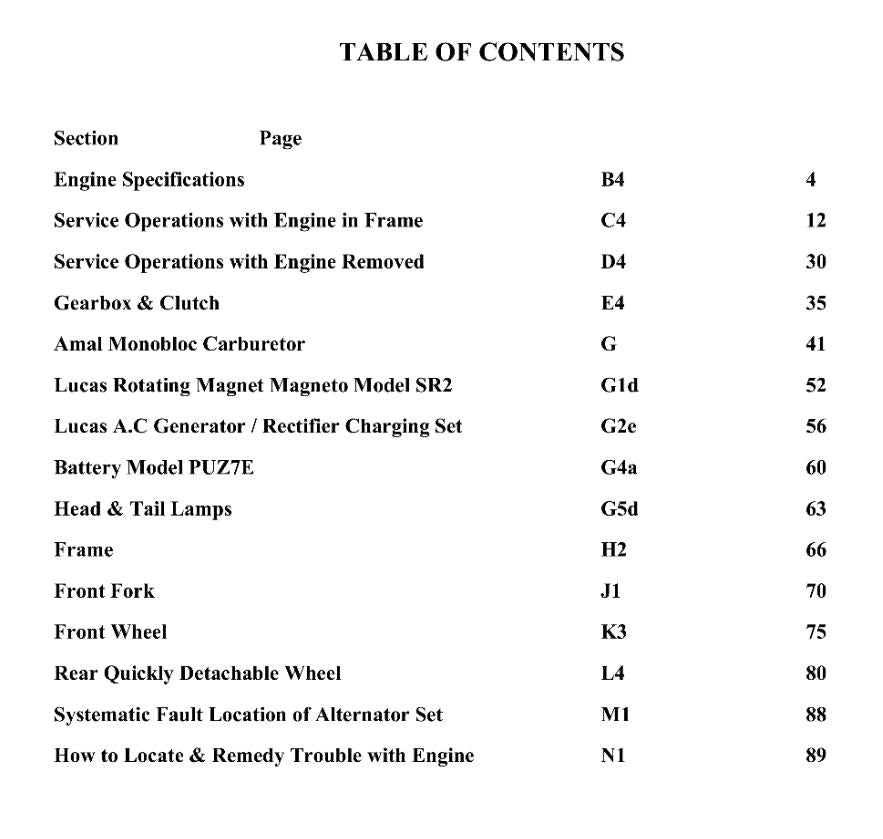 ROYAL ENFIELD INDIAN TRAILBLAZER APACHE REPAIR & OVERHAUL MANUAL REPRINTED