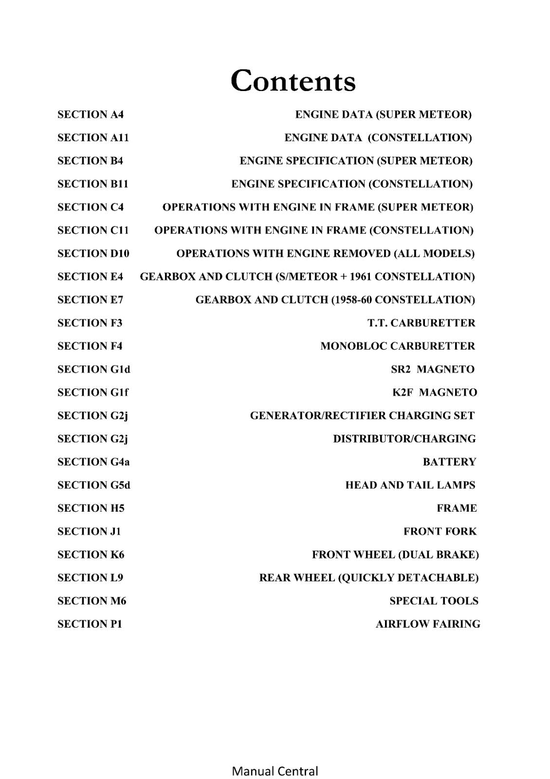 ROYAL ENFIELD SUPER METEOR CONSTELLATION SERVICE WORKSHOP REPAIR MANUAL REPRINT
