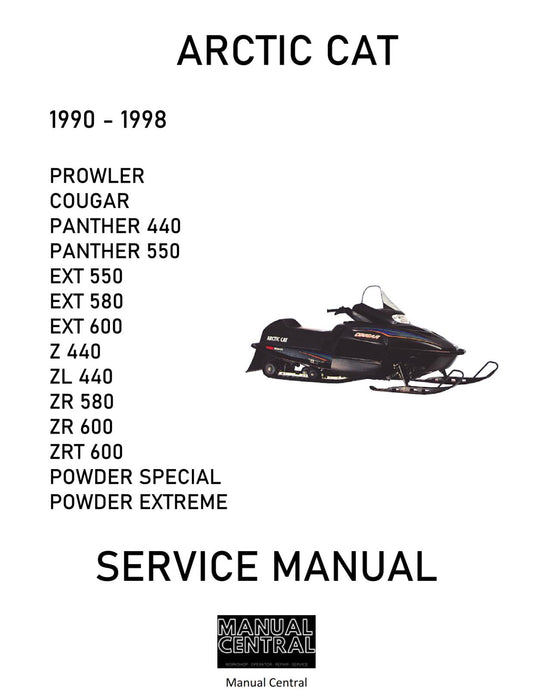 ARCTIC CAT PROWLER COUGAR PANTHER 440 550 SERVICE WORKSHOP REPAIR MANUAL 90 - 98