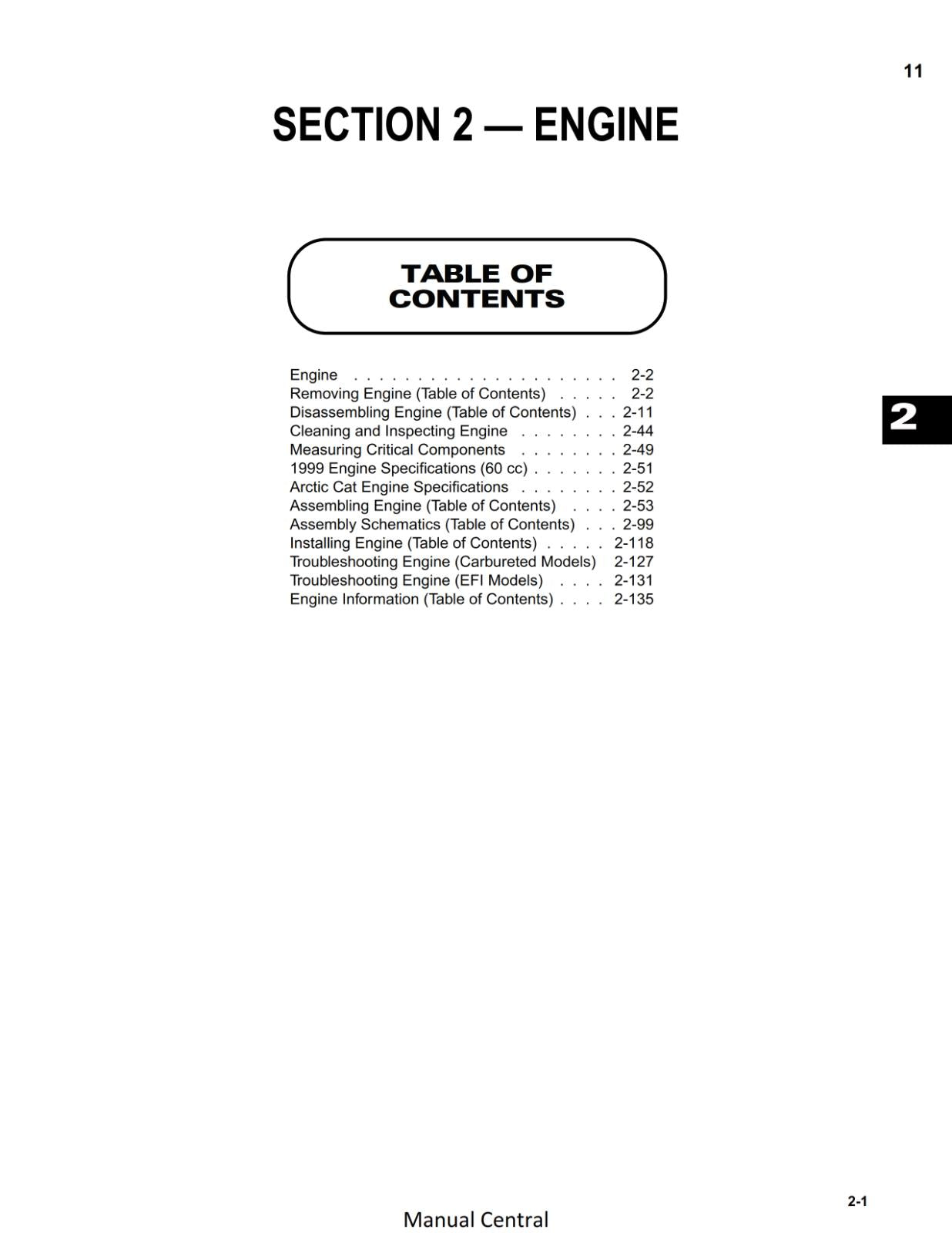 ARCTIC CAT SNOWMOBILE 99-2000 ZL500 EFI ZL550 SERVICE WORKSHOP REPAIR MANUAL