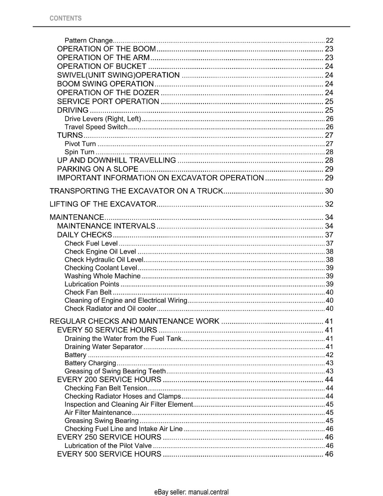 KUBOTA EXCAVATOR U25 OPERATOR MANUAL REPRINTED COMB BOUND 2007