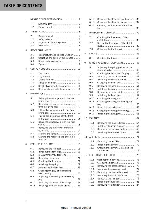 KTM 2018 790 DUKE SERVICE  WORKSHOP REPAIR MANUAL REPRINTED