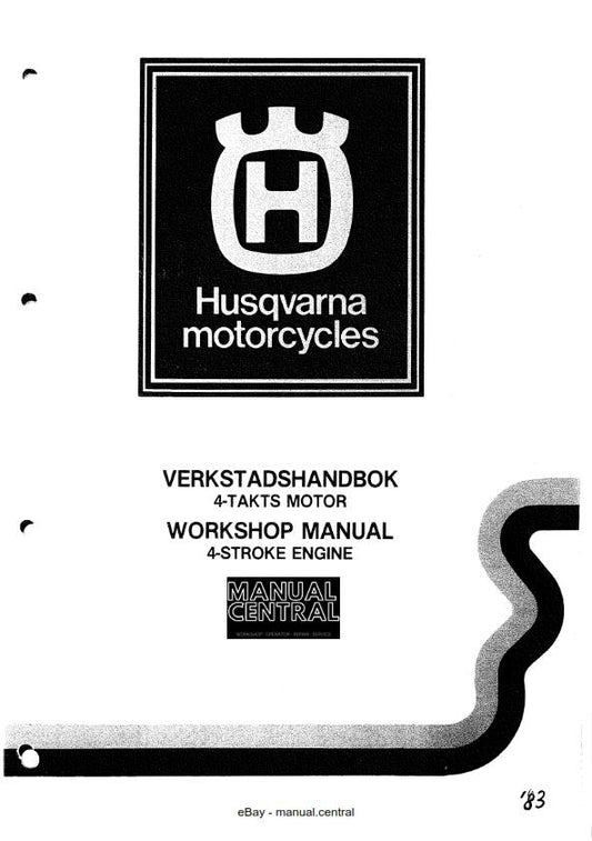 HUSQVARNA MOTORCYCLE VERKSTADSHANDBOK 4 TAKTS MOTOR 4 STROKE ENGINE WORKSHOP 83