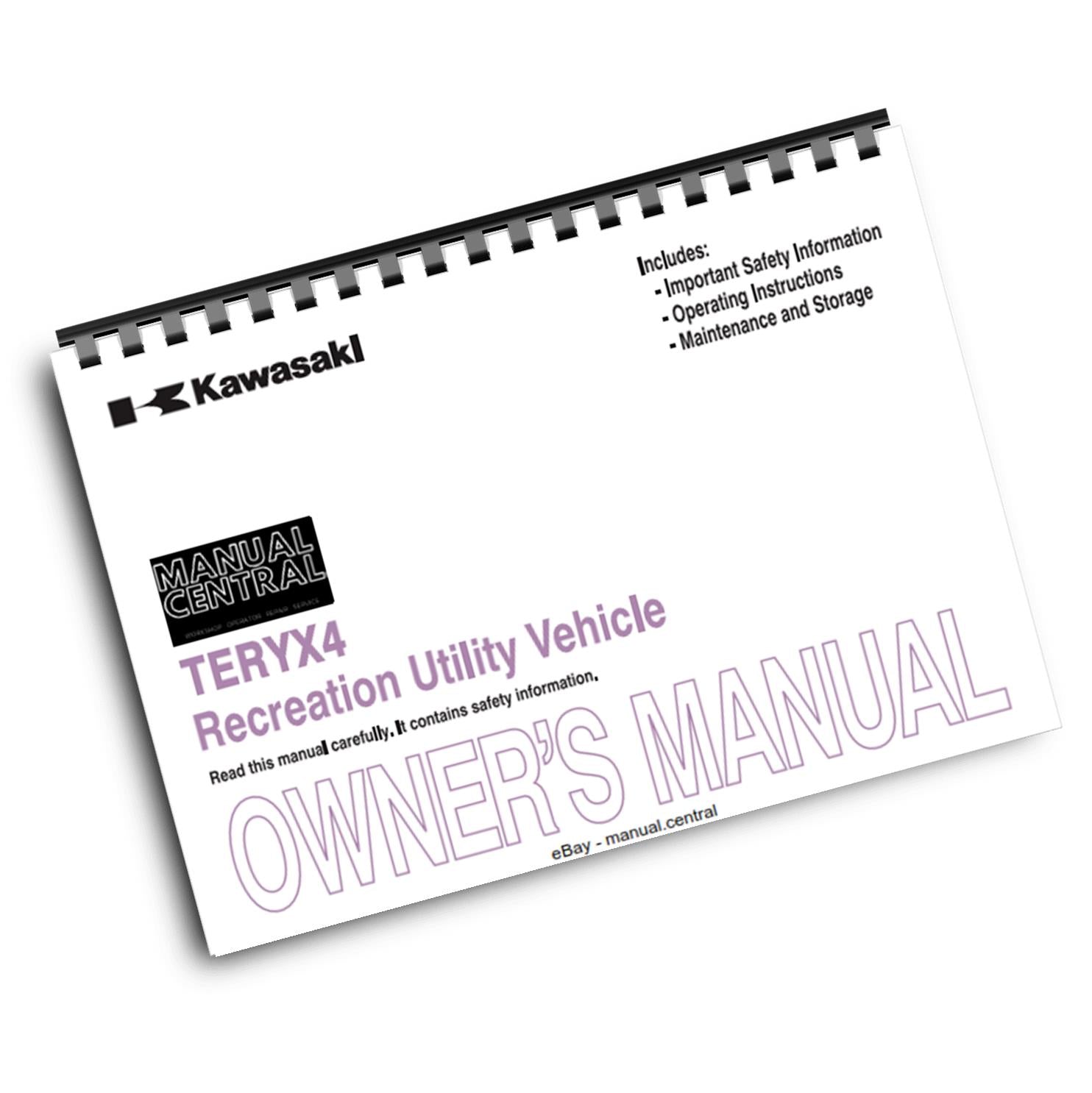 KAWASAKI TERYX4 KRT800 RECREATION UTILITY VEHICLE OWNERS MANUAL