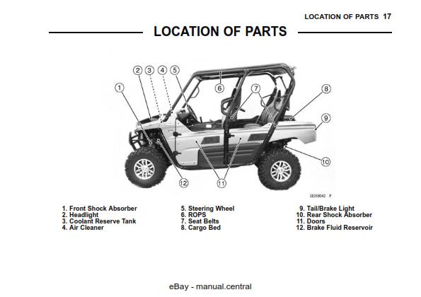 KAWASAKI TERYX4 KRT800 RECREATION UTILITY VEHICLE OWNERS MANUAL