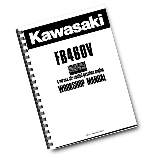 KAWASAKI FB460V 4 STROKE AIR COOLED GASOLINE ENGINE MANUAL REPRINTED COMB BOUND