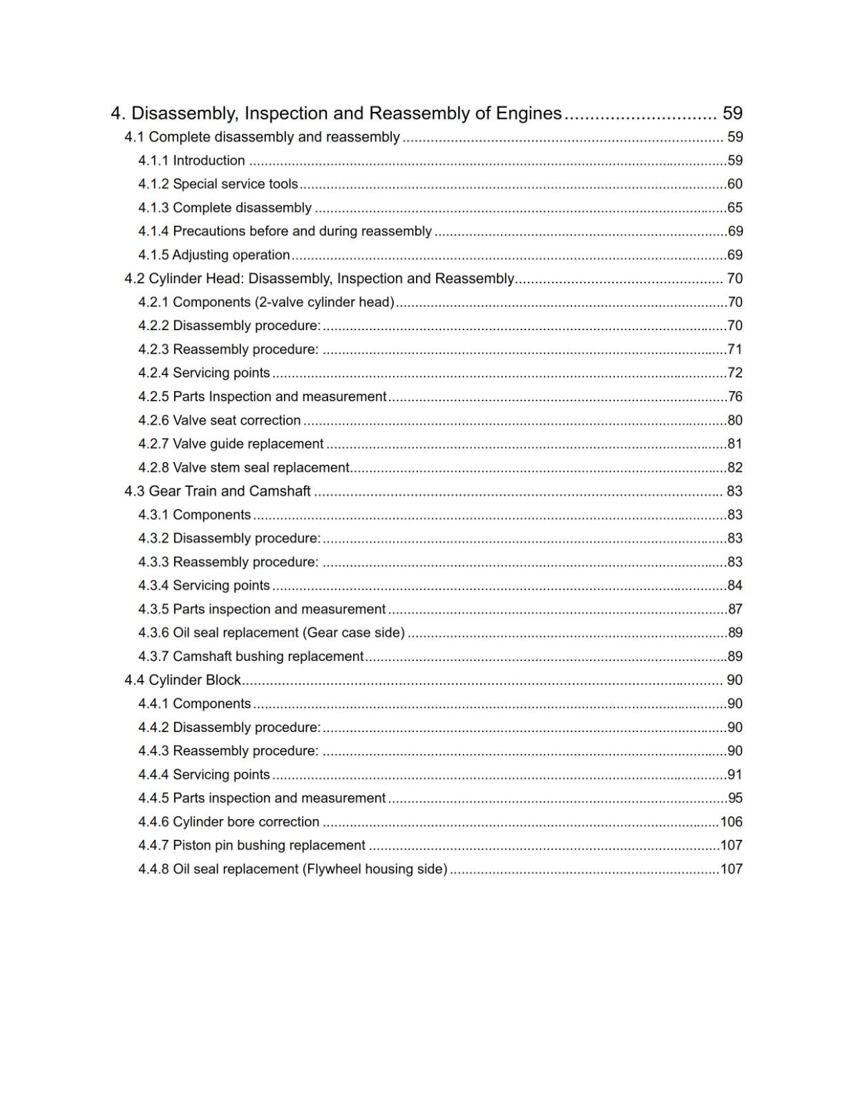 YANMAR 3TNV 4TNV SERIES SERVICE WORKSHOP REPAIR MANUAL REPRINTED