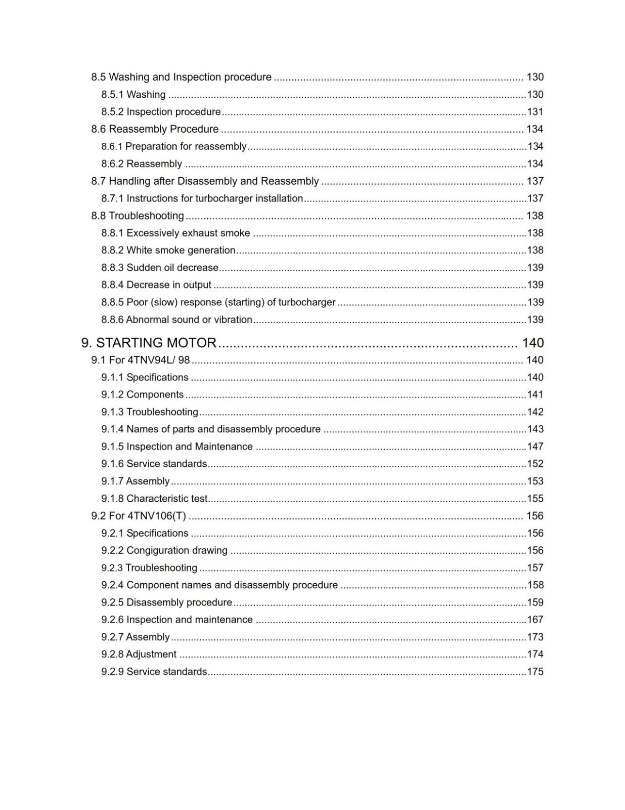 YANMAR 3TNV 4TNV SERIES SERVICE WORKSHOP REPAIR MANUAL REPRINTED