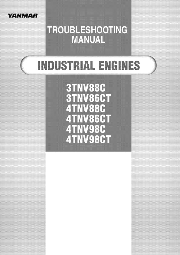 YANMAR 4TNV98C 4TNV98CT TROUBLESHOOTING MANUAL REPRINTED