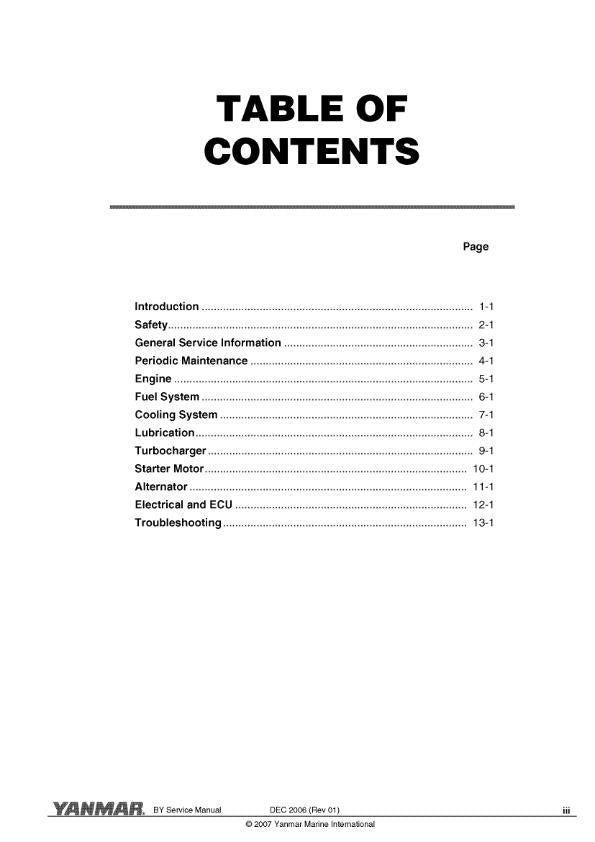 YANMAR 4BY-150 4BY-180 6BY-220 6BY-260 MARINE ENGINE SERVICE MANUAL REPRINTED