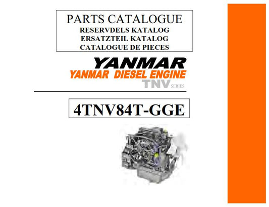 YANMAR 4TNV84T-GCE TNV SERIES DIESEL ENGINE PARTS MANUAL REPRINTED