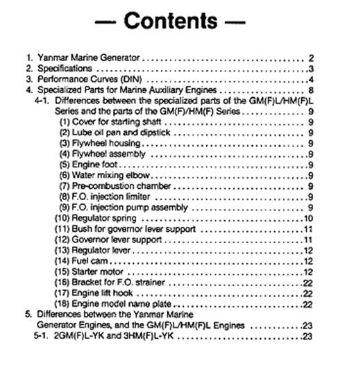 YANMAR GM(F)L HM(F)L SERIES SUPPLEMENT SERVICE MANUAL MARINE ENGINE REPRINTED