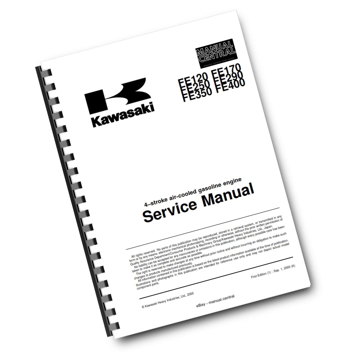 KAWASAKI FE120 FE170 FE250 FE290 FE350 FE400 4 STROKE ENGINE SERVICE MANUAL