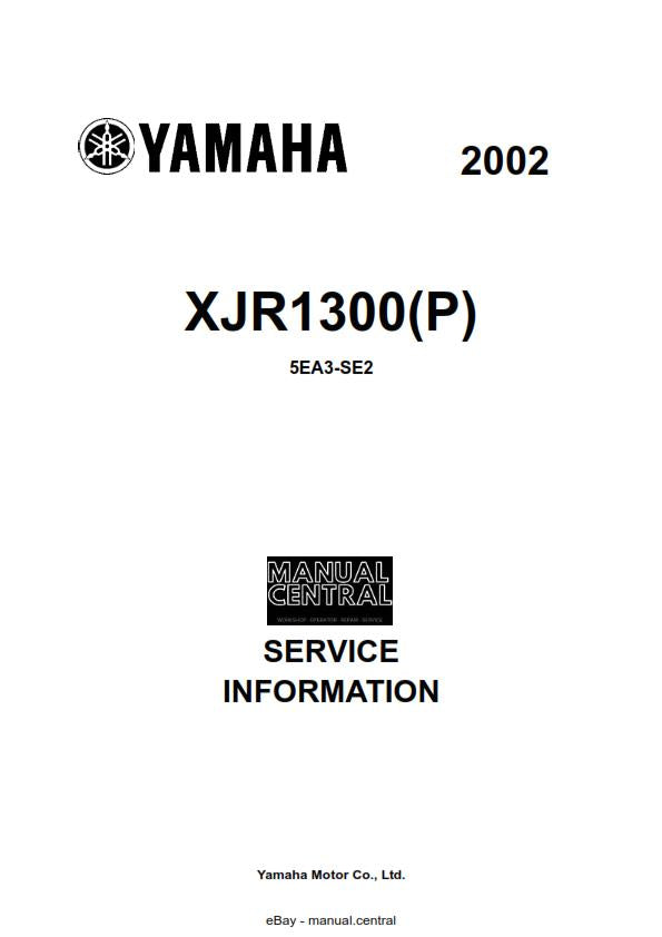 YAMAHA XJR1300 1999 TO 2004 SERVICE MANUAL REPRINTED COMB BOUND