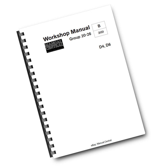 VOLVO PENTA D4 D6 WORKSHOP MANUAL GROUP 20-26 REPRINTED 47700149