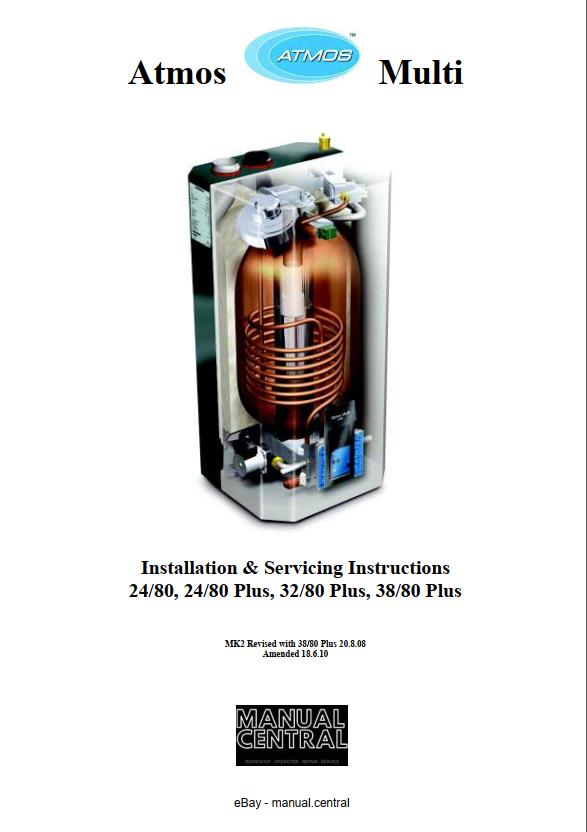 ATMOS MULTI 24/80 32/80 38/80 PLUS INSTALLATION & SERVICING MANUAL REPRINTED