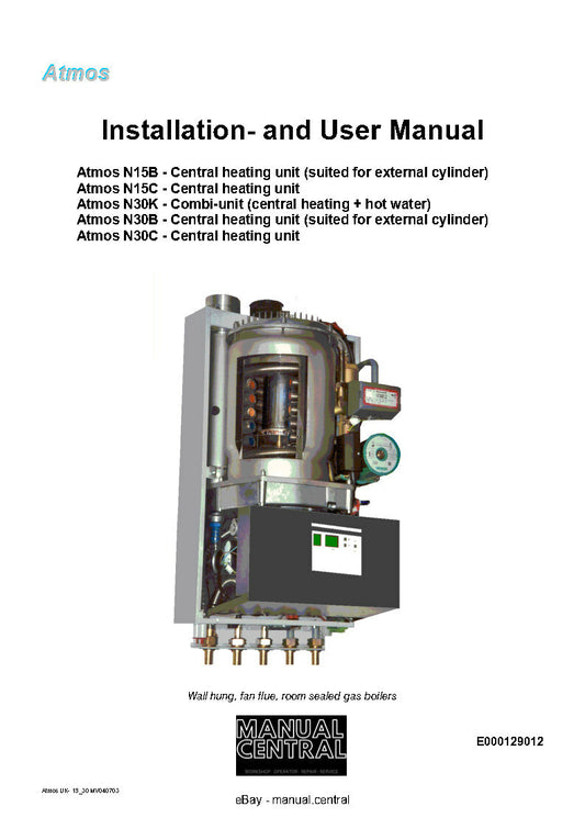ATMOS N15B N15C N30K N30B N30C INSTALLATION & USER MANUAL REPRINTED