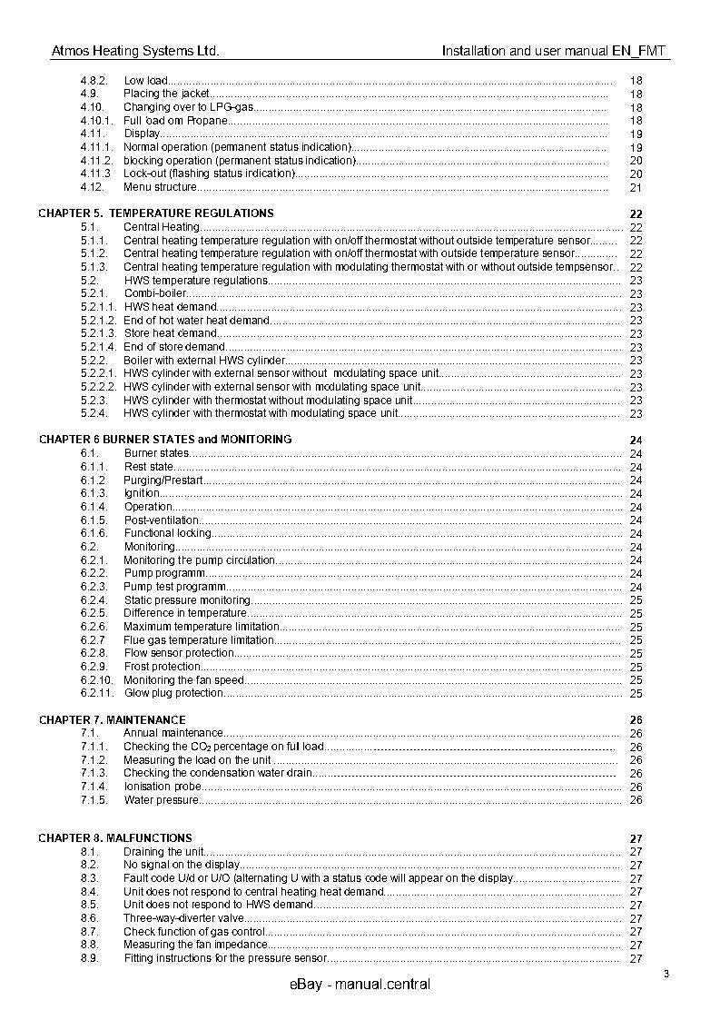ATMOS N15B N15C N30K N30B N30C INSTALLATION & USER MANUAL REPRINTED