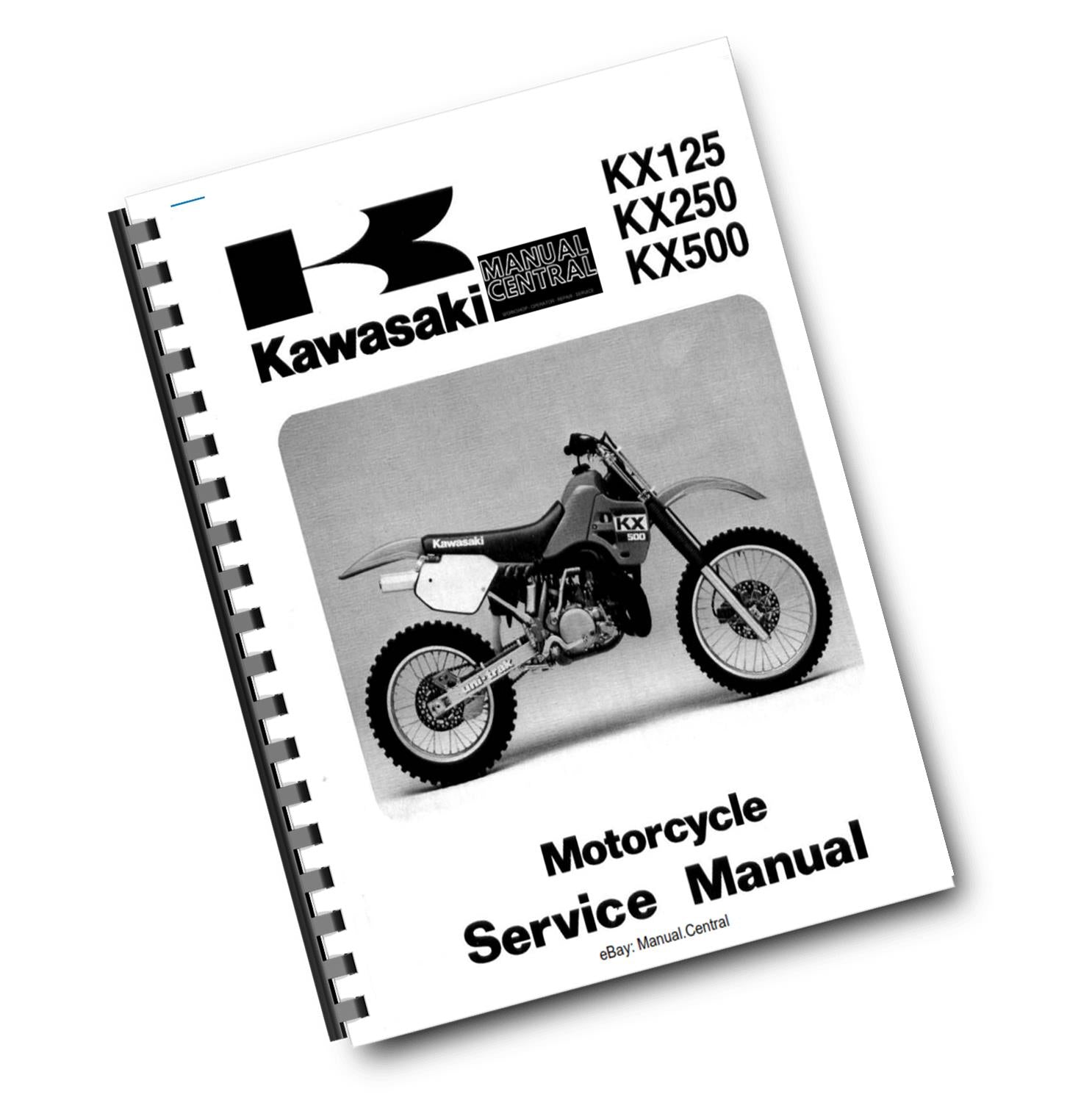 KAWASAKI MOTORCYCLE KX125 KX250 KX500 SERVICE MANUAL 1988 - 2004 REPRINTED