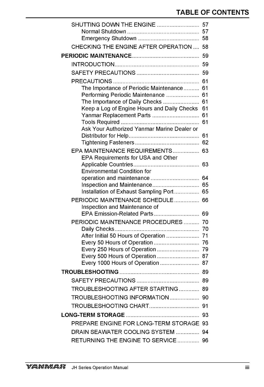 YANMAR 3JH5E 3JH5AE 4JH5E 4JH4-TE 4JH4-HTE OPERATION MANUAL 2019 6TH EDITION