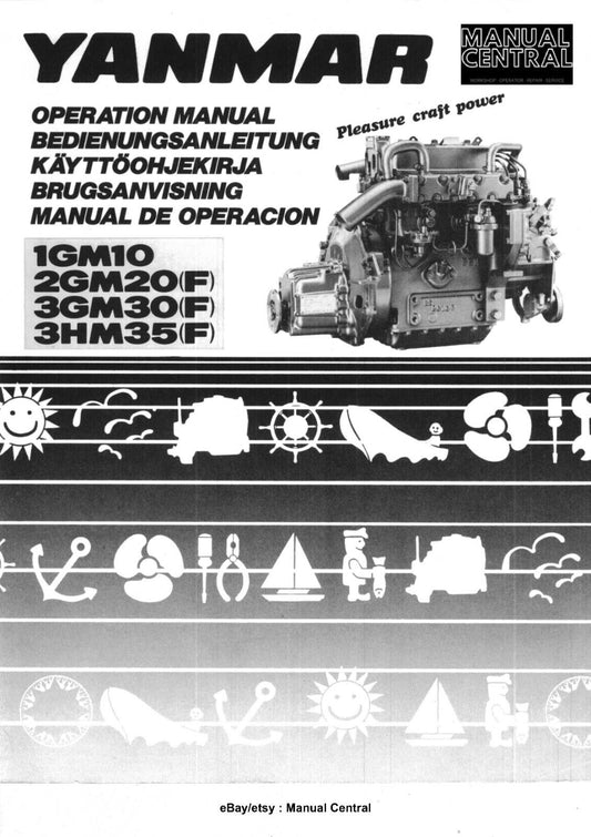 YANMAR 1GM10 2GM20 3GM30 3HM35 OPERATOR MANUAL REPRINTED