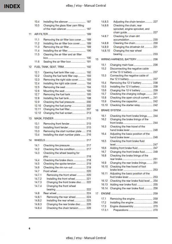 HUSQVARNA FC FX 350 2022 REPAIR WORKSHOP SERVICE MANUAL REPRINTED