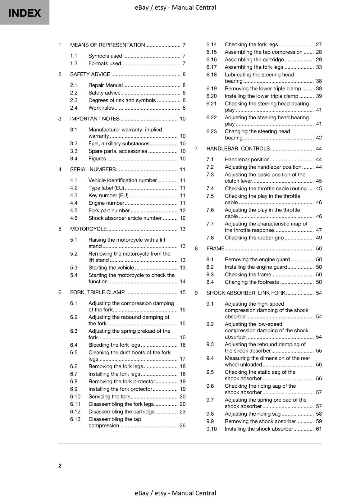 HUSQVARNA FE 250 2022 REPAIR WORKSHOP SERVICE MANUAL REPRINTED