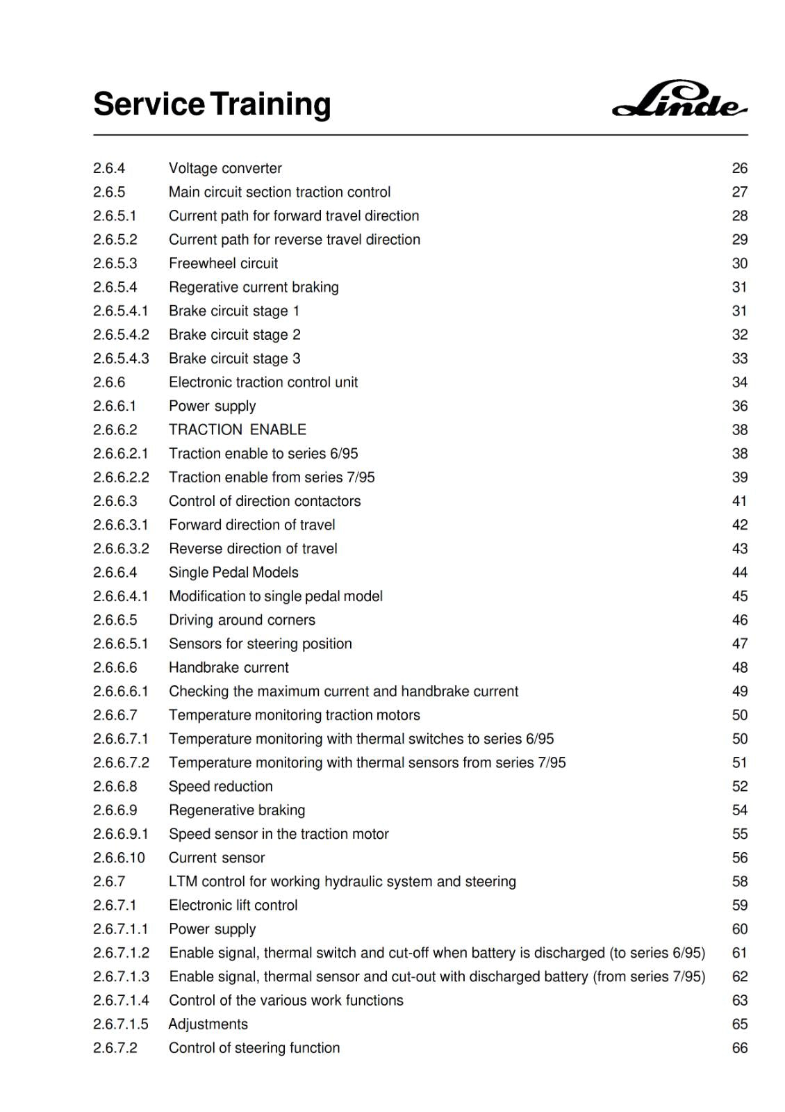 LINDE ELECTRIC FORK TRUCK E20 25 30 SERIES 336 SERVICE TRAINING REPRINTED