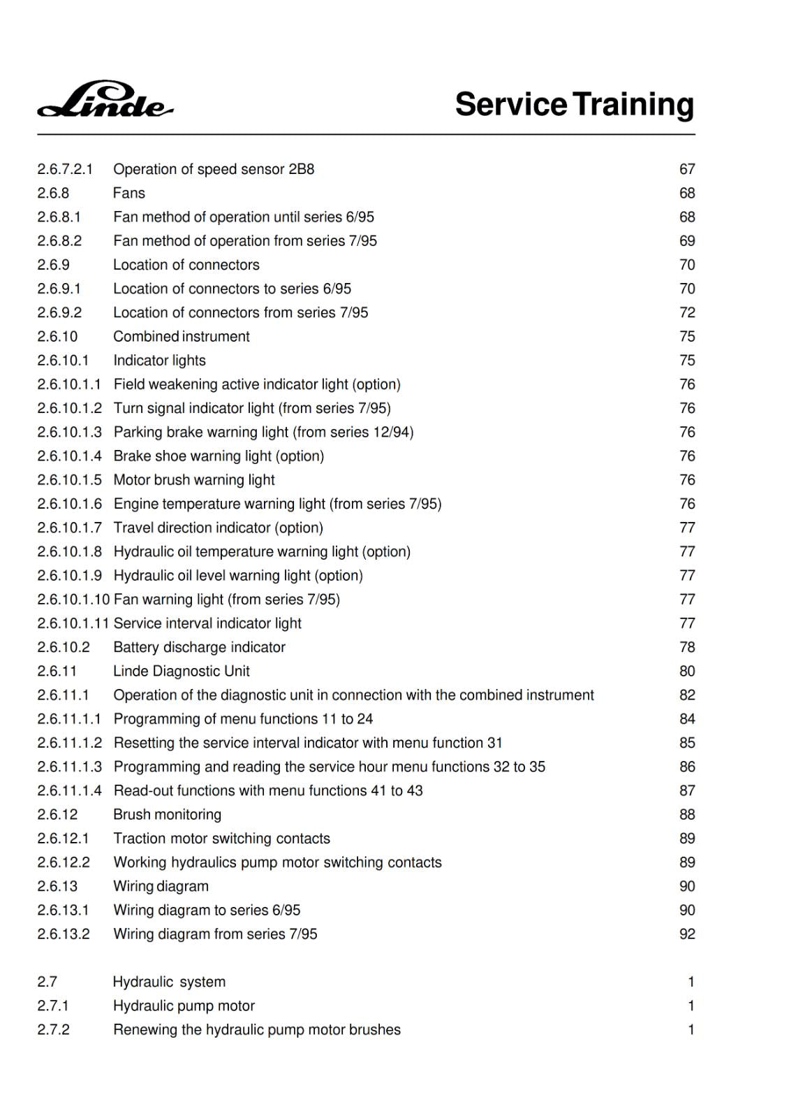 LINDE ELECTRIC FORK TRUCK E20 25 30 SERIES 336 SERVICE TRAINING REPRINTED