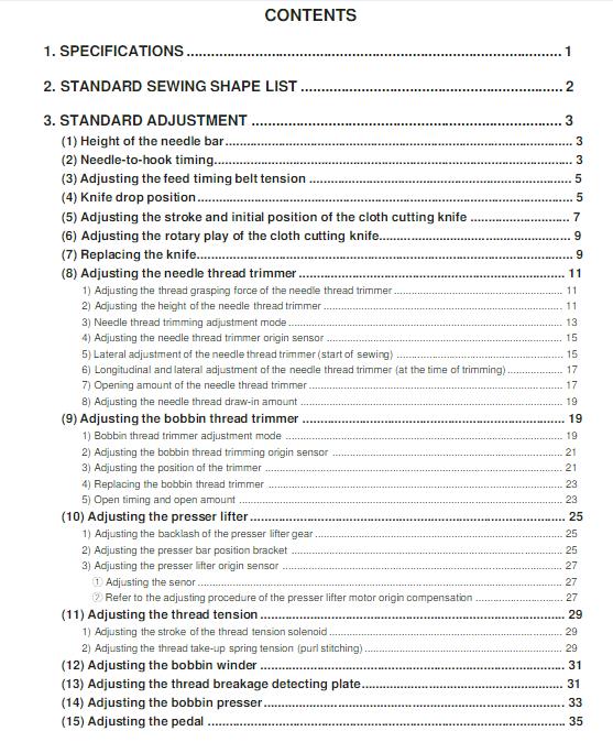 JUKI LBH 1790 SERIES LOCKSTITCH MACHINE ENGINEERS MANUAL REPRINTED COMB BOUND