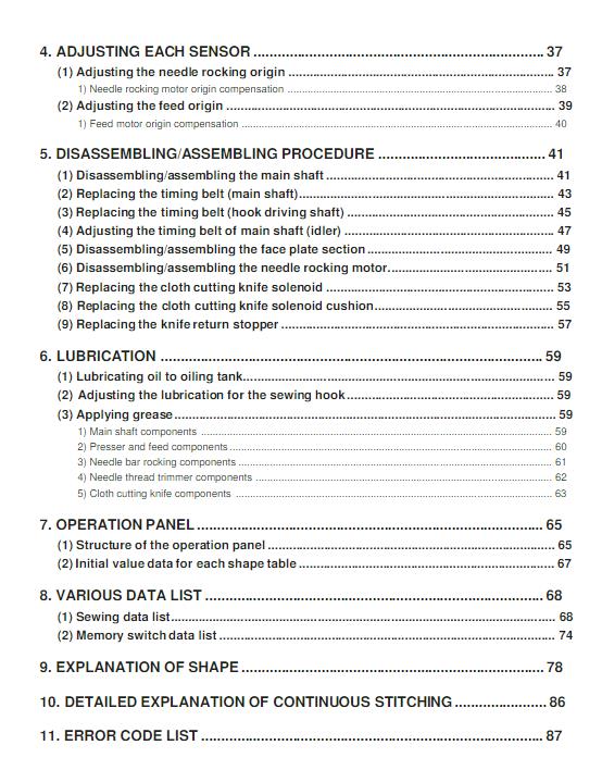 JUKI LBH 1790 SERIES LOCKSTITCH MACHINE ENGINEERS MANUAL REPRINTED COMB BOUND