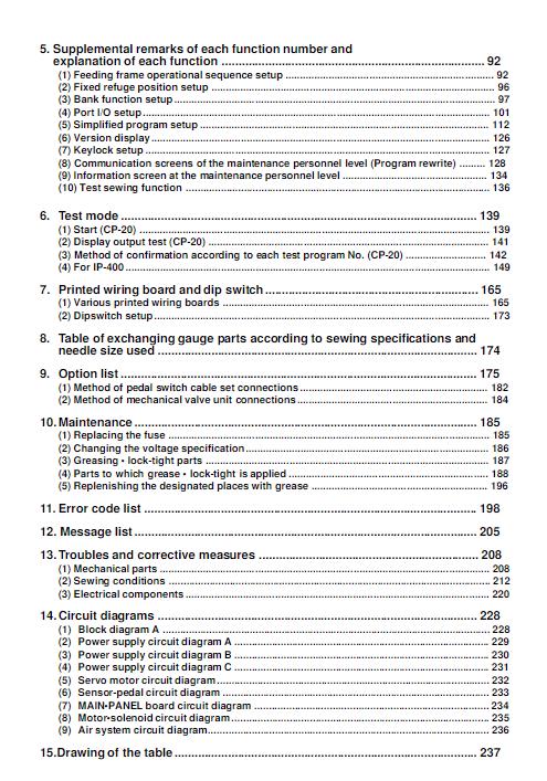 JUKI AMS 210E SERIES CYCLE MACHINE ENGINEERS MANUAL REPRINTED COMB BOUND
