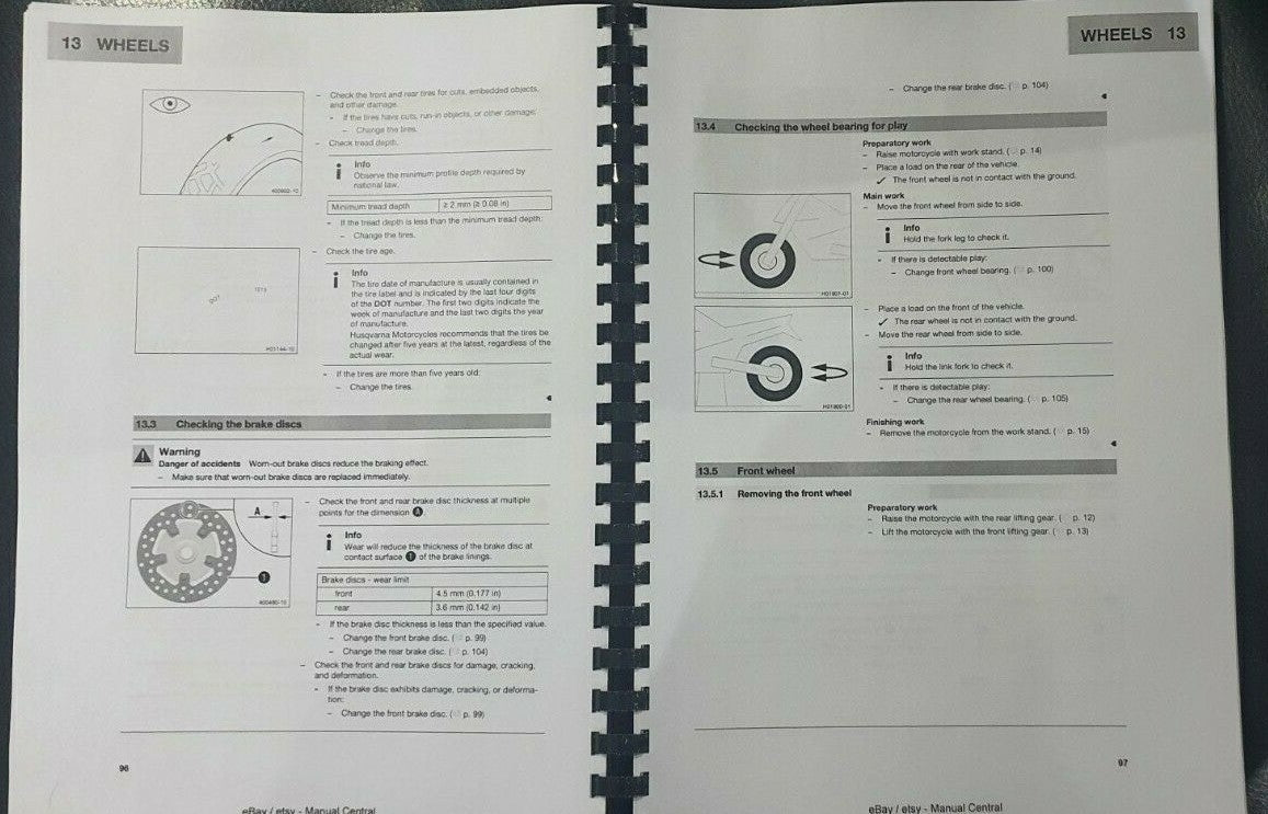 HUSQVARNA SVARTPILEN 125 2022 EDITION REPAIR WORKSHOP SERVICE MANUAL REPRINTED