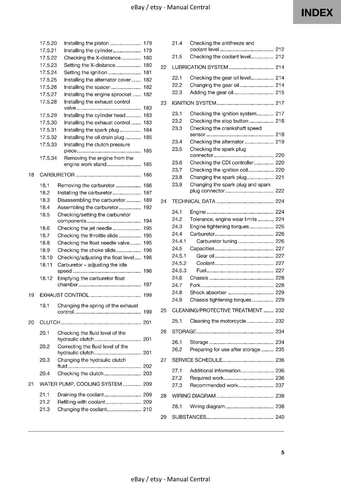 HUSQVARNA TC 65 2022 EDITION REPAIR WORKSHOP SERVICE MANUAL REPRINTED